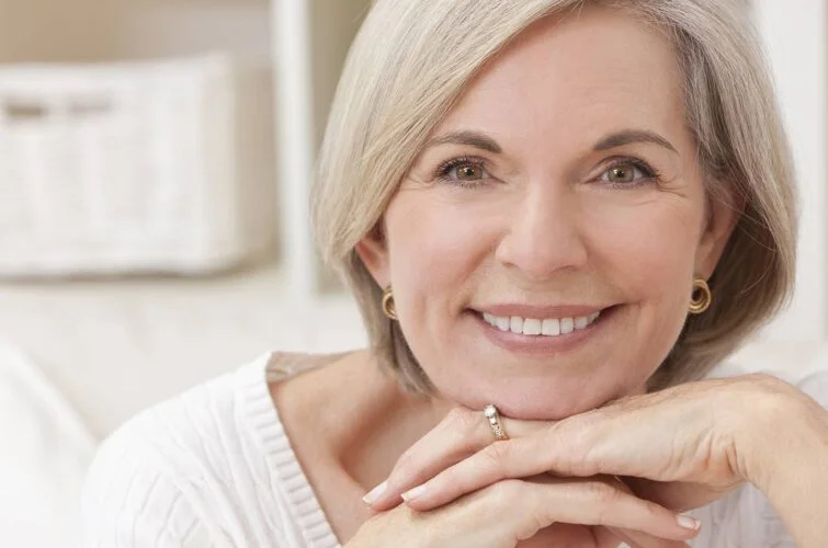 A happy relaxed looking woman