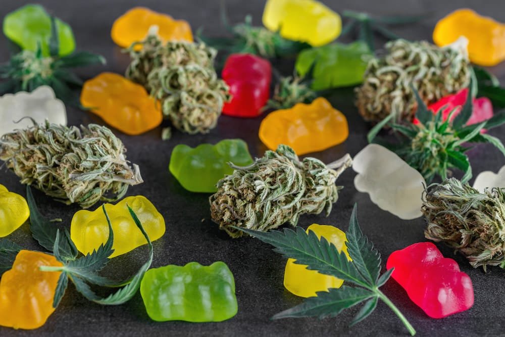 Marijuana buds and gummies